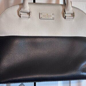 Kate Spade Hand/Shoulder Bag Black Off White Leather